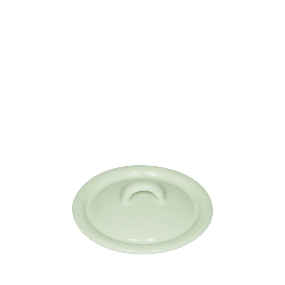 Riess Deckel Ø11cm Pastell nilgrün Emaille
