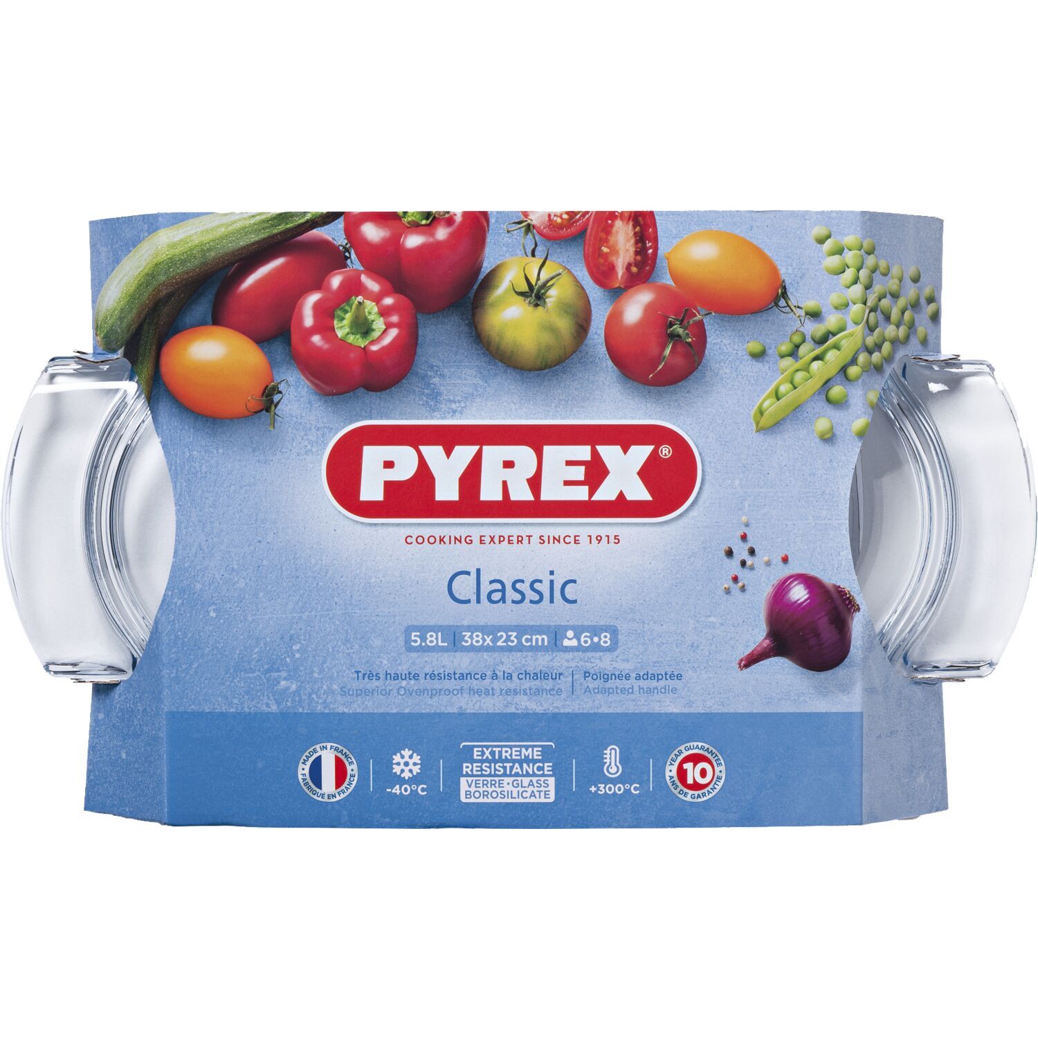 PYREX Bräter oval, mit Deckel, Inhalt: 4,40+1,10 Liter, Länge: 380 mm