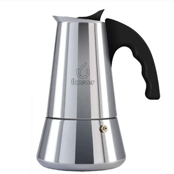 Forever Espressokocher Miss Conny 6 Tassen Edelstahl Induktion