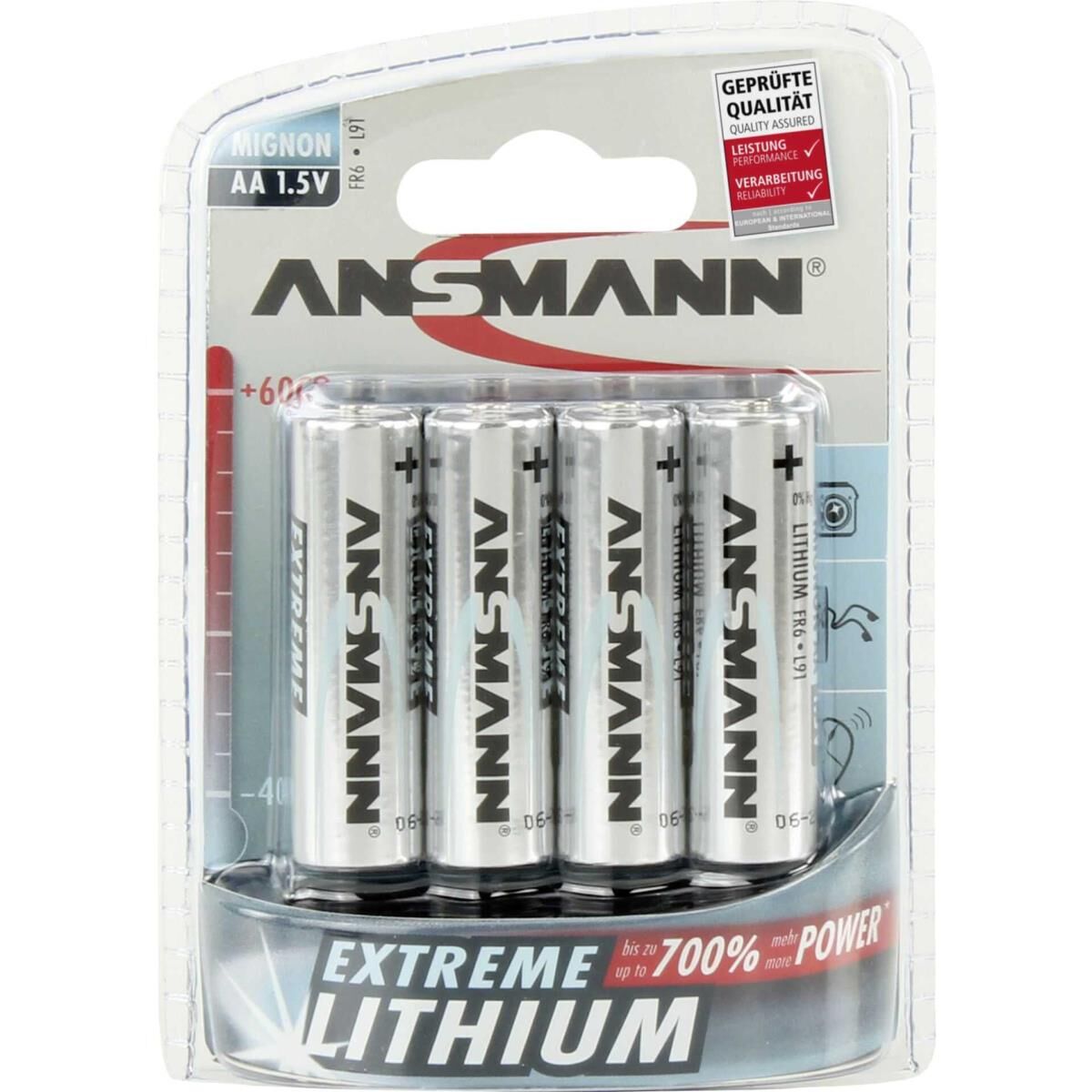 ANSMANN Mignon Extreme Lithium - Batterie 4 x AA-Typ - Li