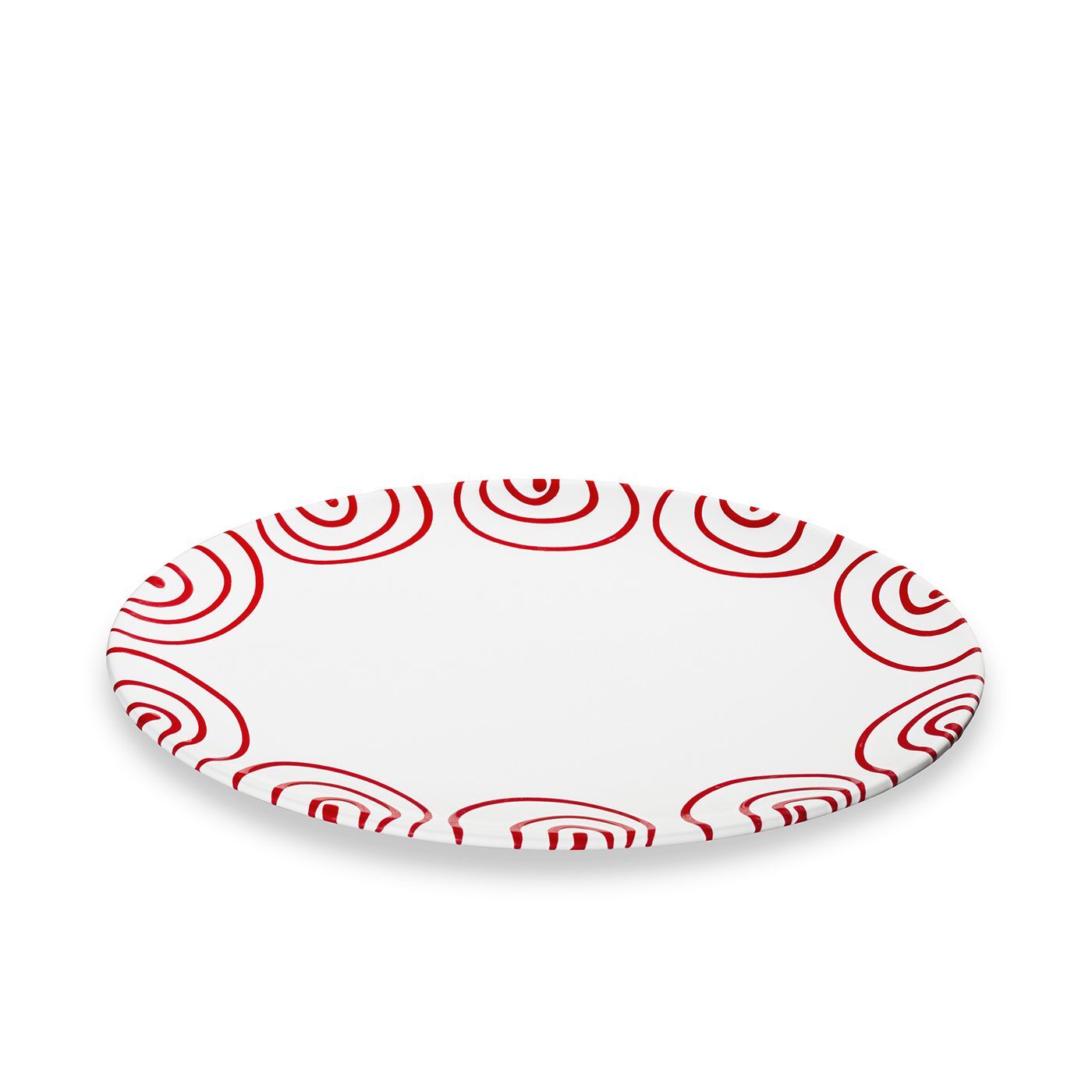 Gmundner Keramik Rotgeflammt, Platte oval (28x21cm)