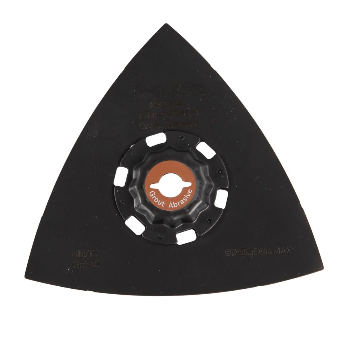 Makita RIFF Schleif-, Fräs-, Raspelplatte, 116 mm Starlock Max • K40 • HM / RIFF • MAM016 • Mörtel / Fließenkleber / Beton