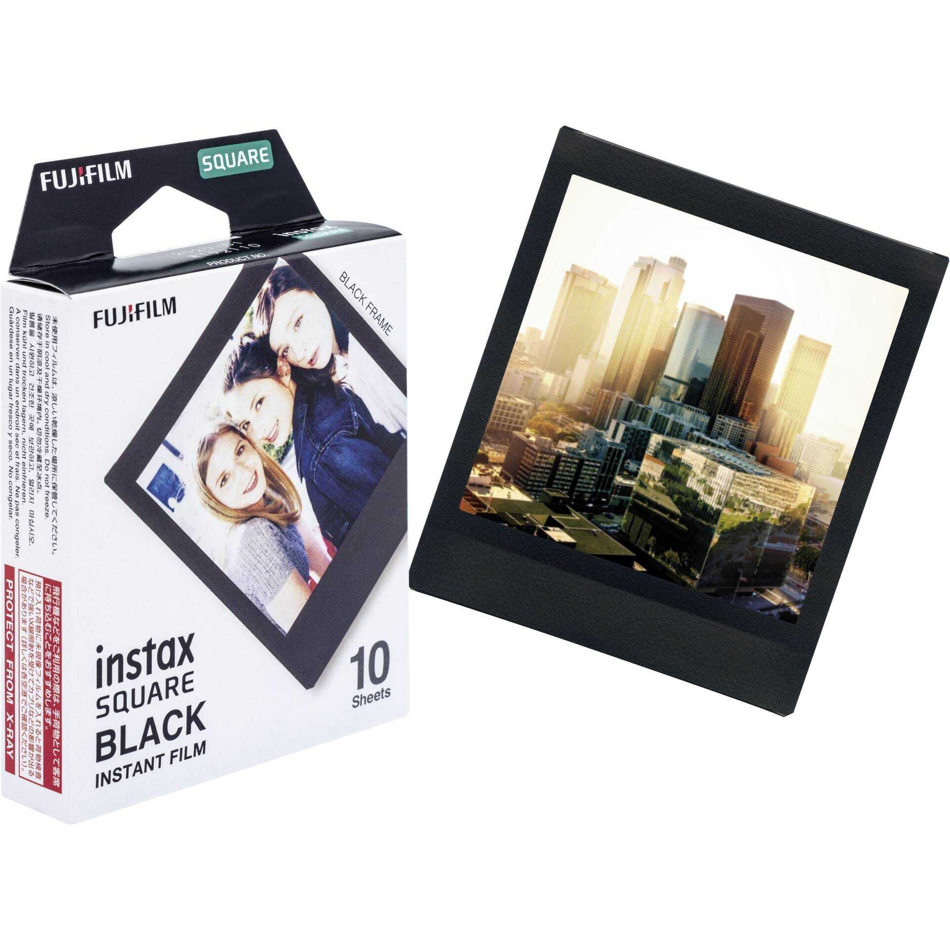 Fujifilm Instax Square BLACK - Instant-Farbfilm - ISO 800 - 10 Belichtungen