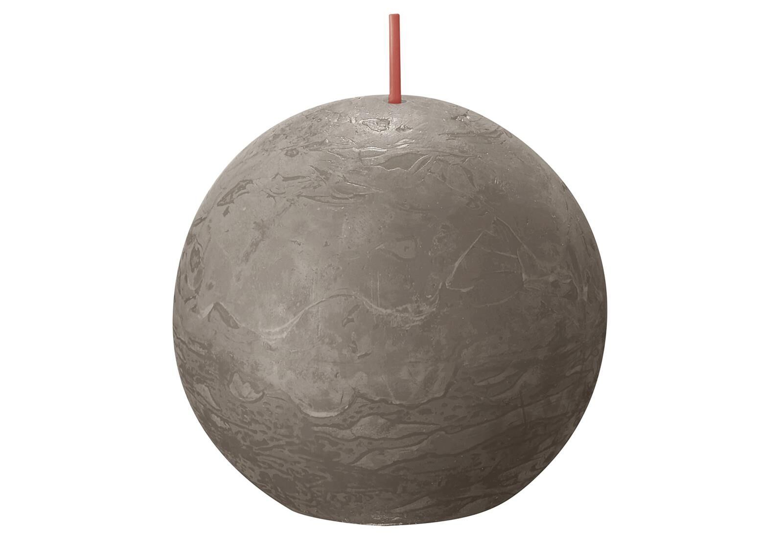 BOLSIUS Kugelkerze Rustiko Shine ø8cm rustikales Taupe