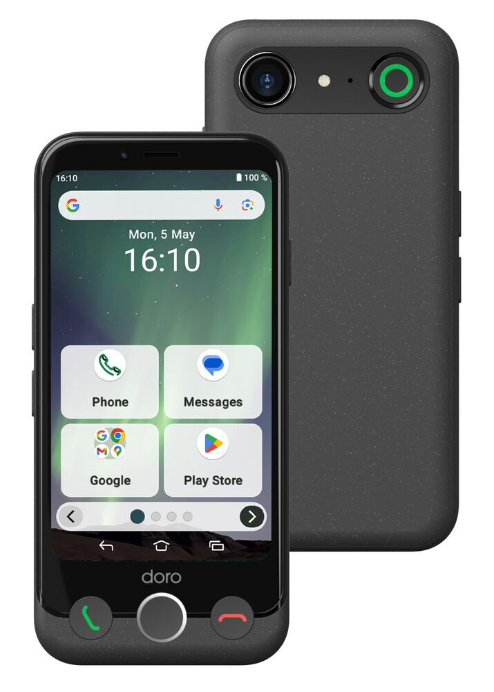 Doro Aurora A10 WCS graphit mit Wireless Charger - Smartphone - 64 GB
