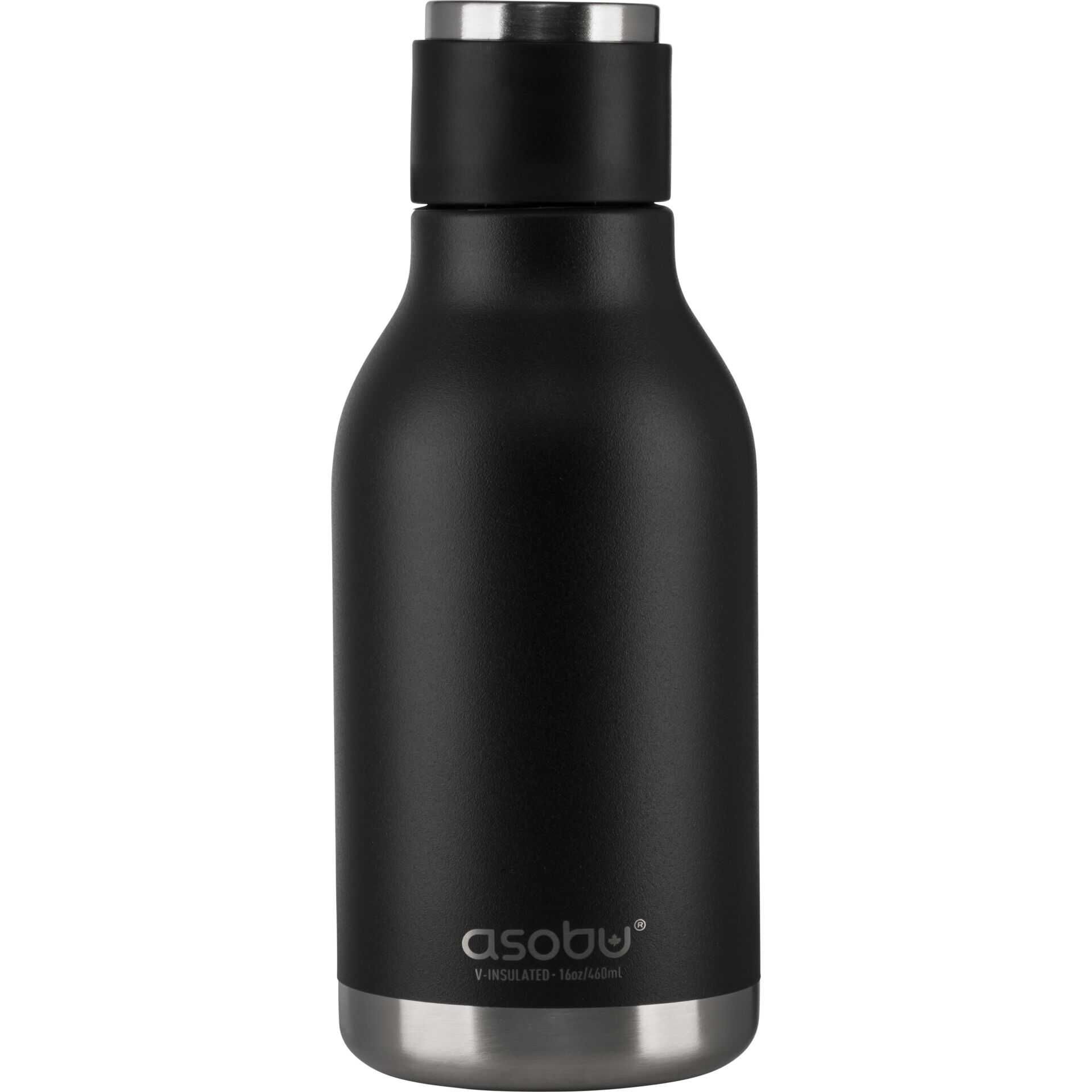 Asobu Urban Drink Bottle Schwarz, 0.473 L