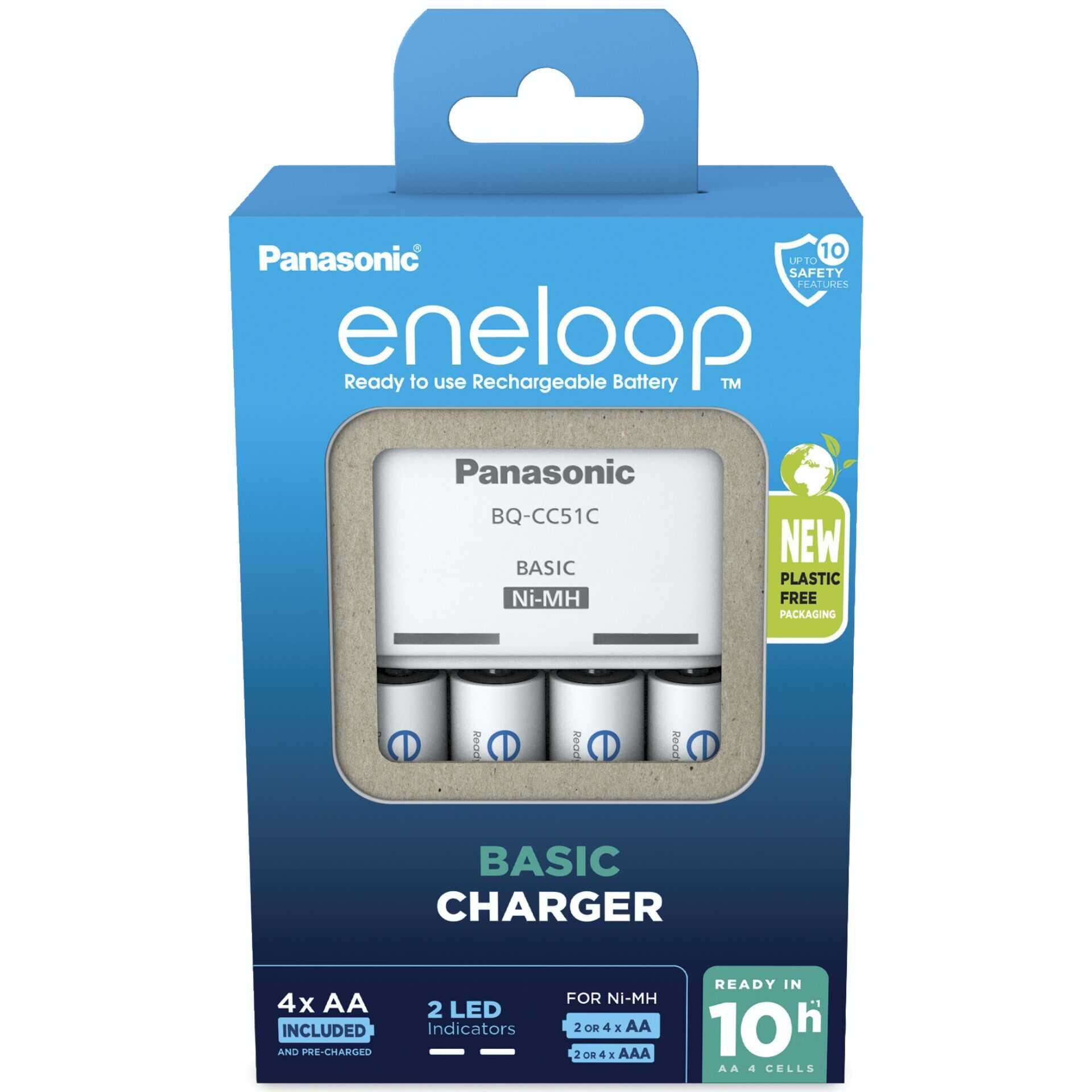Panasonic Eneloop Basic Charger BQ-CC51 inkl. 4xAA  K-KJ51MCD40E