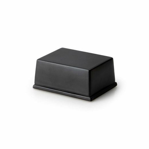Continenta Butterdose für 250 g Butter, Keramik schwarz 3726