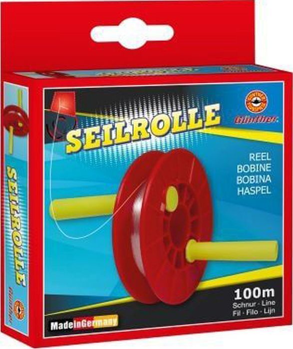 Paul Günther SEILROLLE mit 100 m Schnur, Reißfestigkeit ca. 6 kg 1252