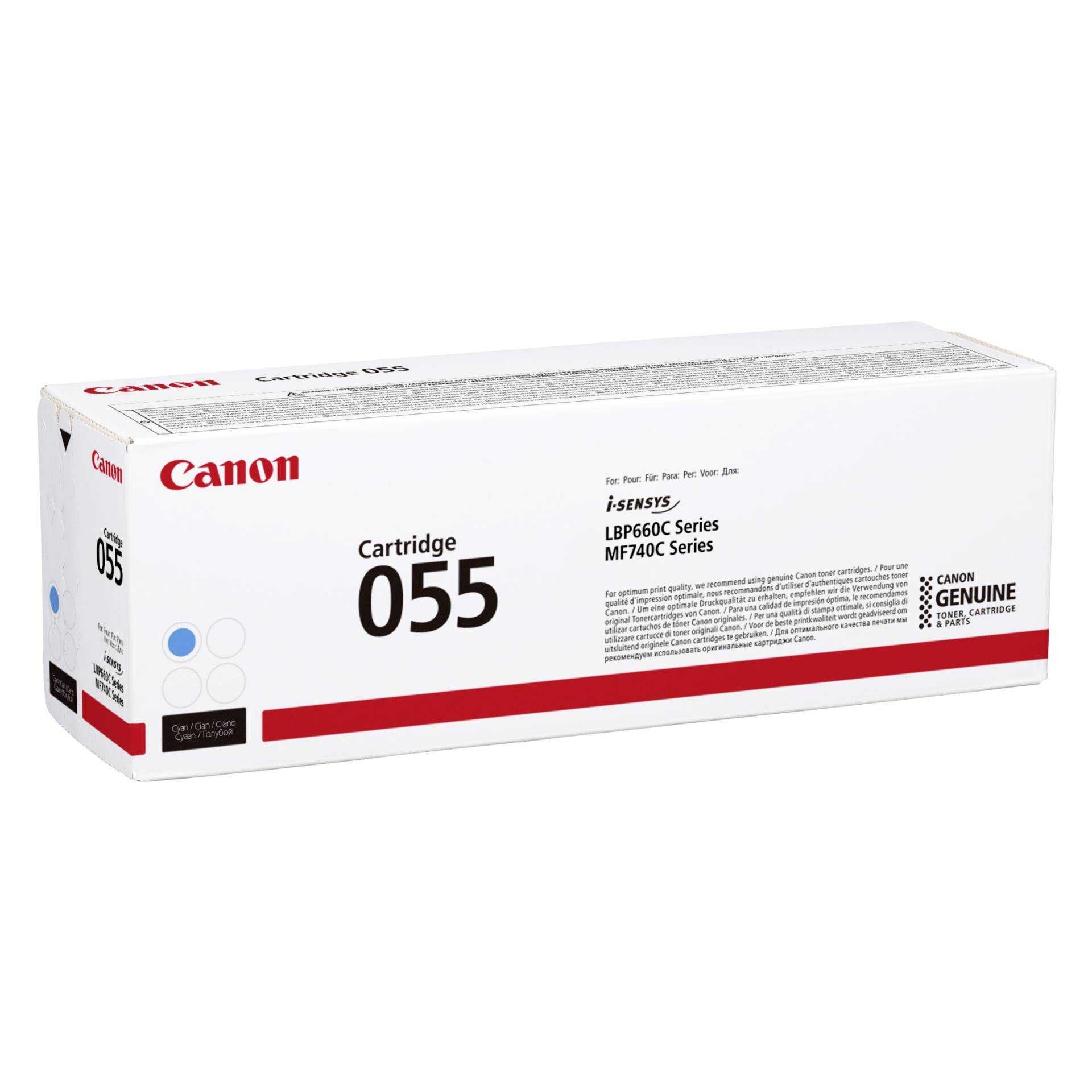 Canon 055 - Cyan - original - Tonerpatrone - für imageCLASS LBP664, MF745; i-SENSYS LBP663, LBP664, MF742, MF744, MF746; Satera LBP662