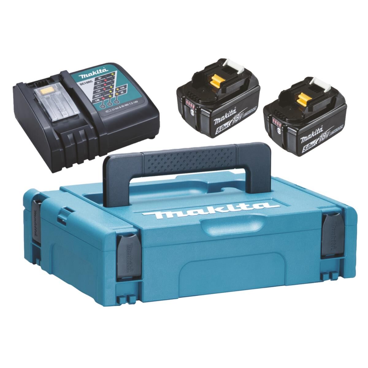 Makita PowerPack LXT - Batterieladegerät + Batterie 2 x - Li-Ion - 5 Ah - 90 Wh
