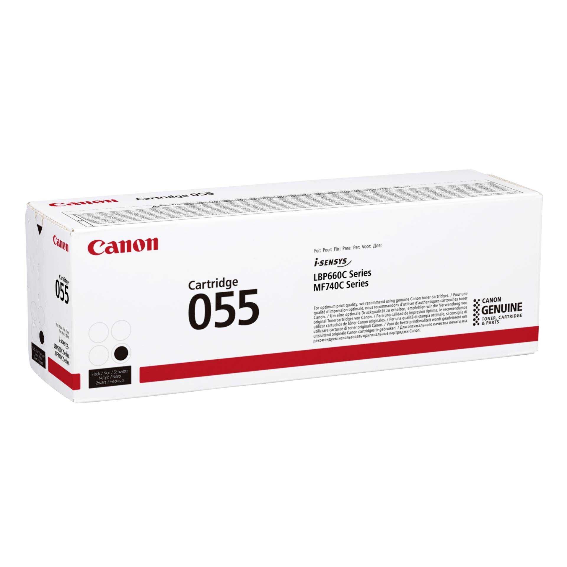Canon 055 - Schwarz - original - Tonerpatrone - für imageCLASS LBP664, MF745; i-SENSYS LBP663, LBP664, MF742, MF744, MF746; Satera LBP662