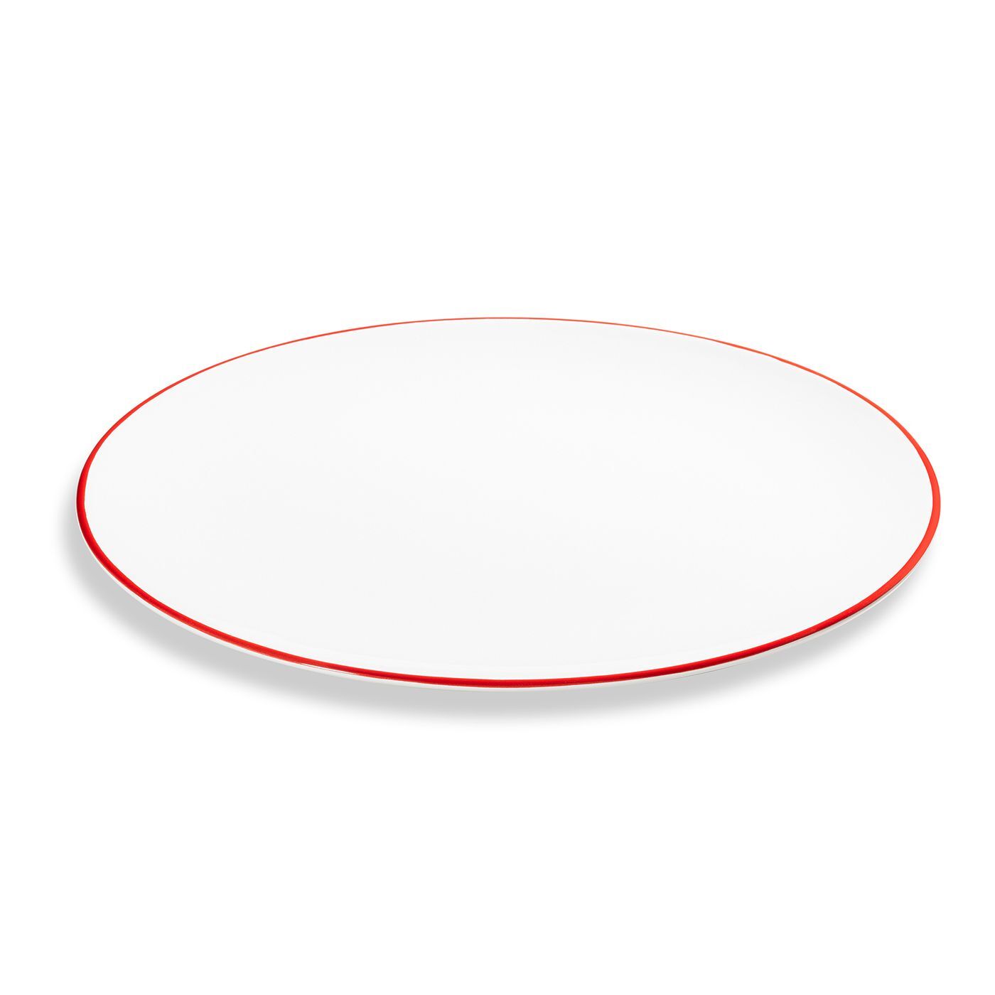 Gmundner Keramik Rubinroter Rand, Platte oval (28x21cm)
