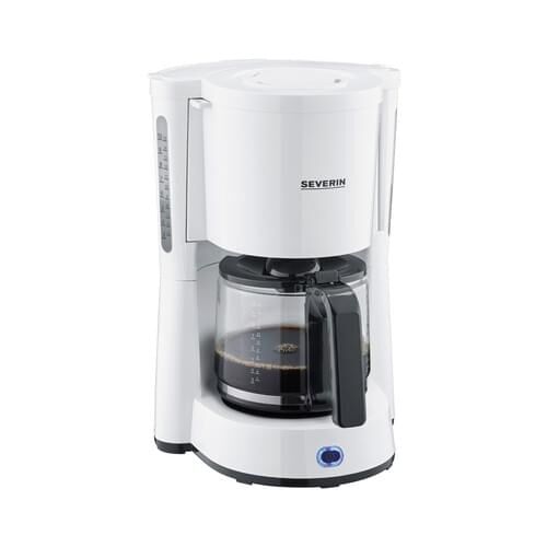 SEVERIN Kaffeeautomat 10 Tassen 1.25 Liter 1000W Glaskanne weiß KA 4816