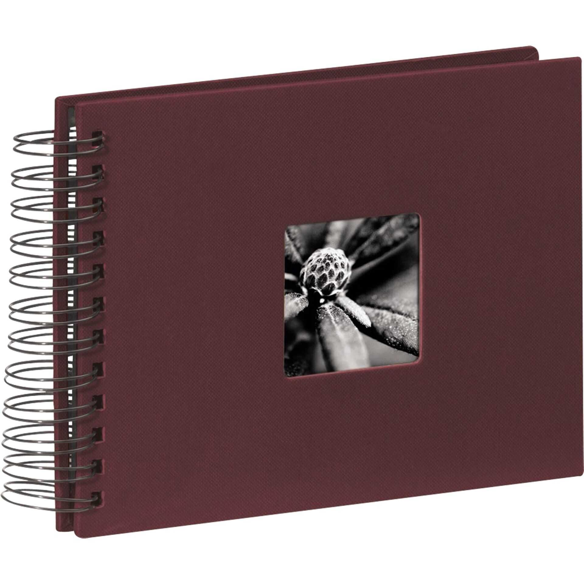 Hama  Fine Art  Spiral bordeaux 24x17 50 schwarze Seiten   90154