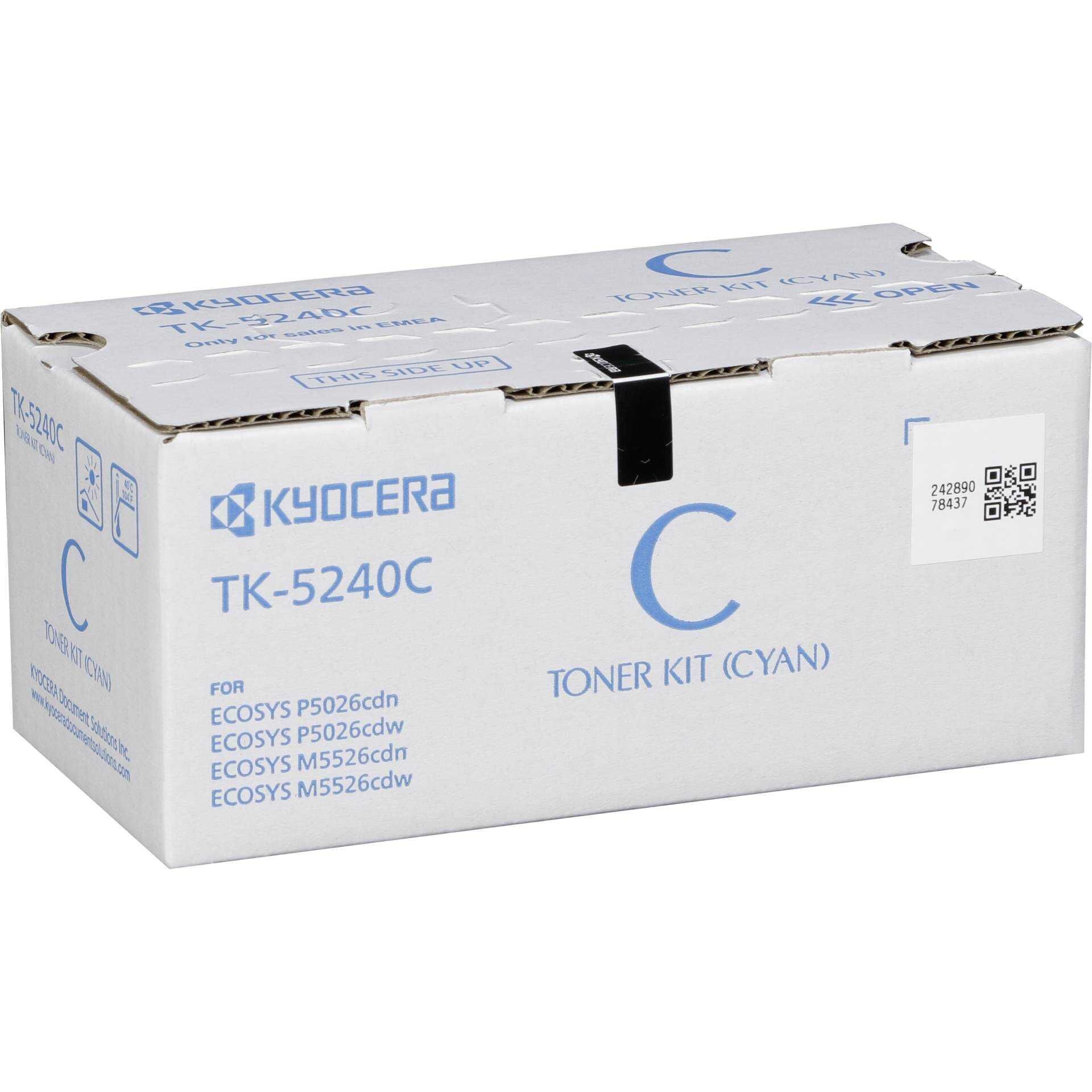 Kyocera TK 5240C - Cyan - Original - Tonerpatrone - für ECOSYS M5526cdn, M5526cdw, P5026cdn, P5026cdw, P5026CDW/KL3