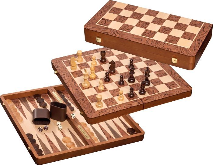 Philos Philos Schach-Backgammon-Dame-Set, Feldgröße 50 mm 2520