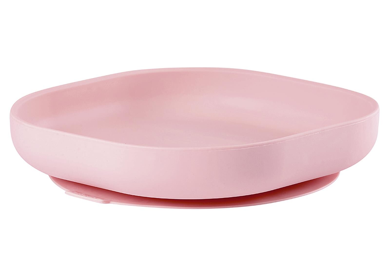 BEABA Teller Silikon mit Saugnapf rose