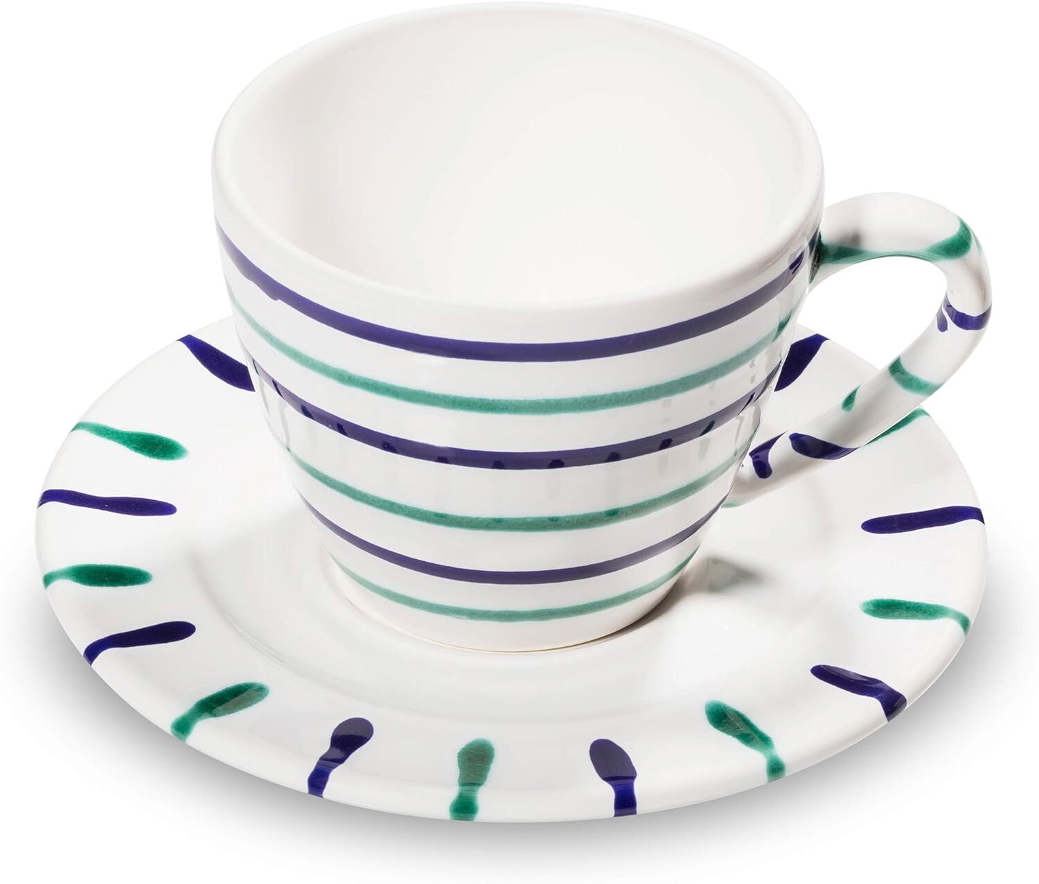 Gmundner Keramik Kaffeetasse mit Unterteller Set, 2-teilig Traunsee