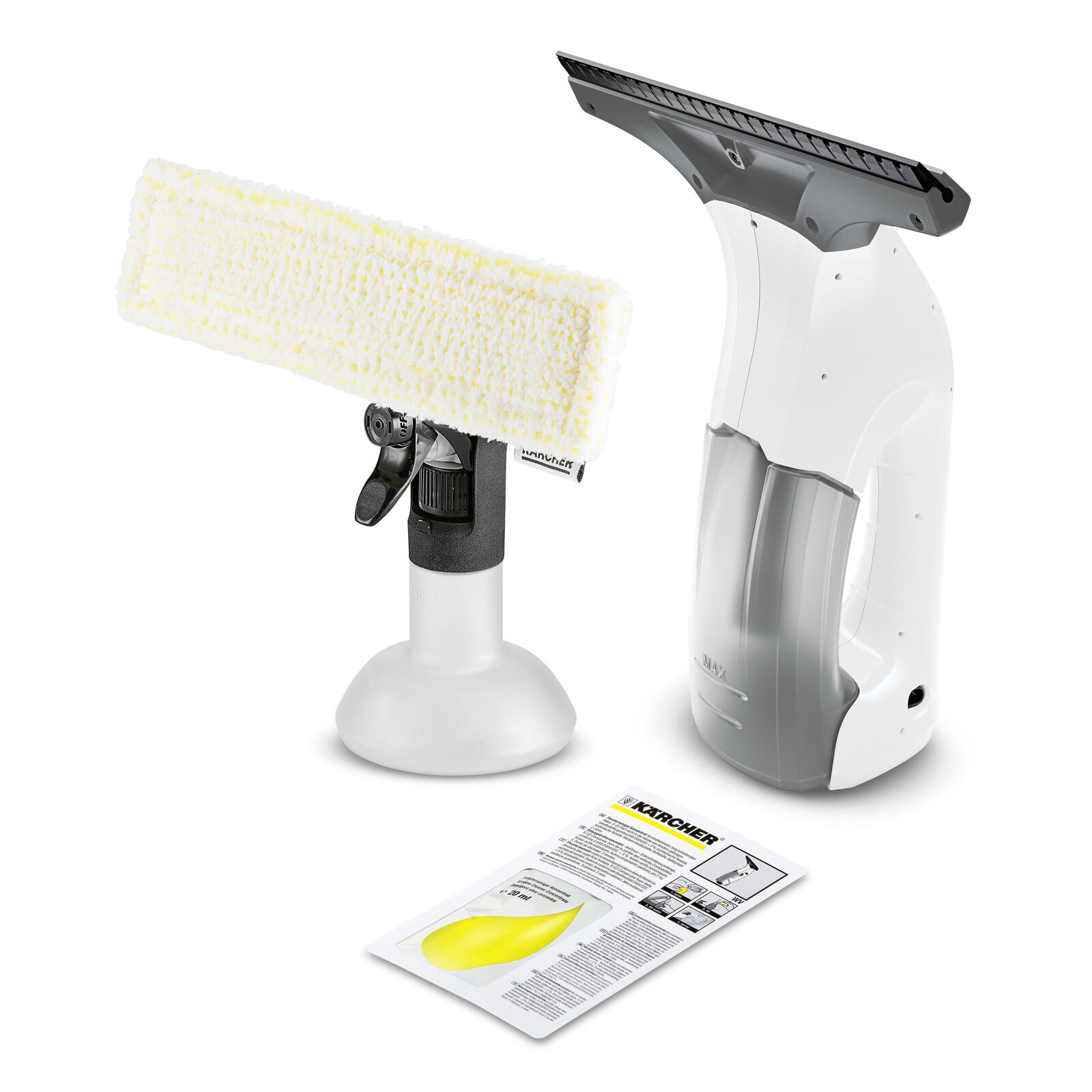 Kärcher WV 1 Plus, Schwarz, Weiß, 0,1 l, 28 cm, 54 dB, 60 m², 50 - 60 Hz