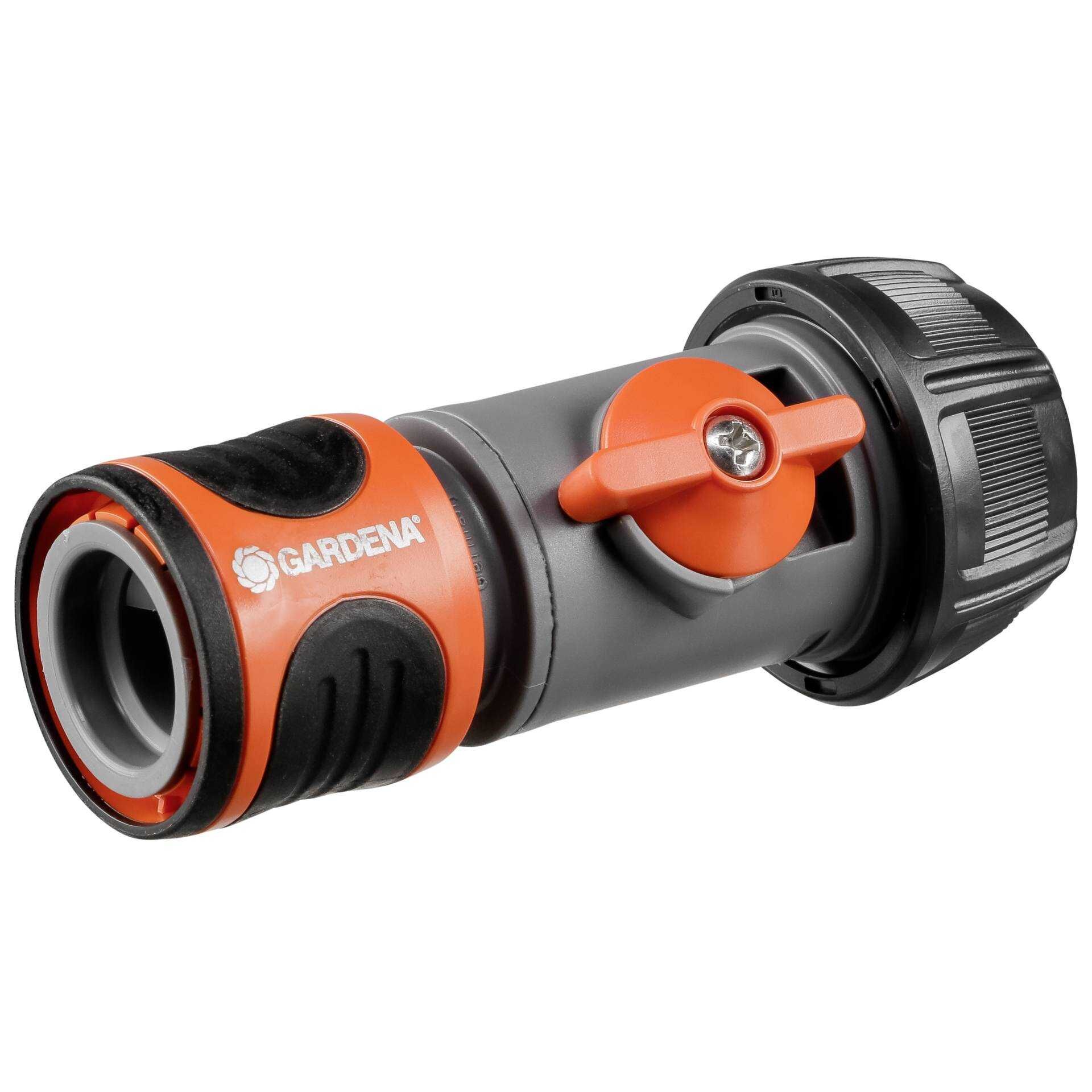 Gardena - Verbinder mit Regulierventil - geeignet für 16 mm (5/8") und 19 mm (3/4") Schläuche