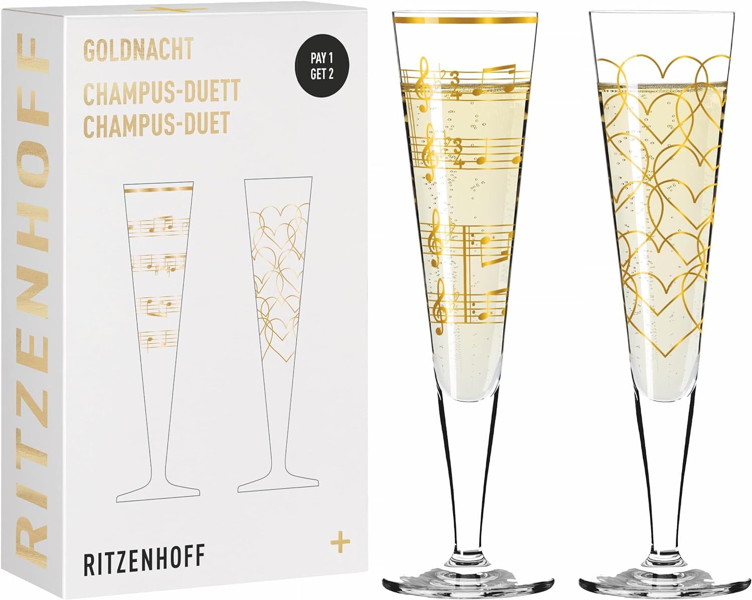 Ritzenhoff GOLDNACHT CHAMPAGNERGLAS-SET H23