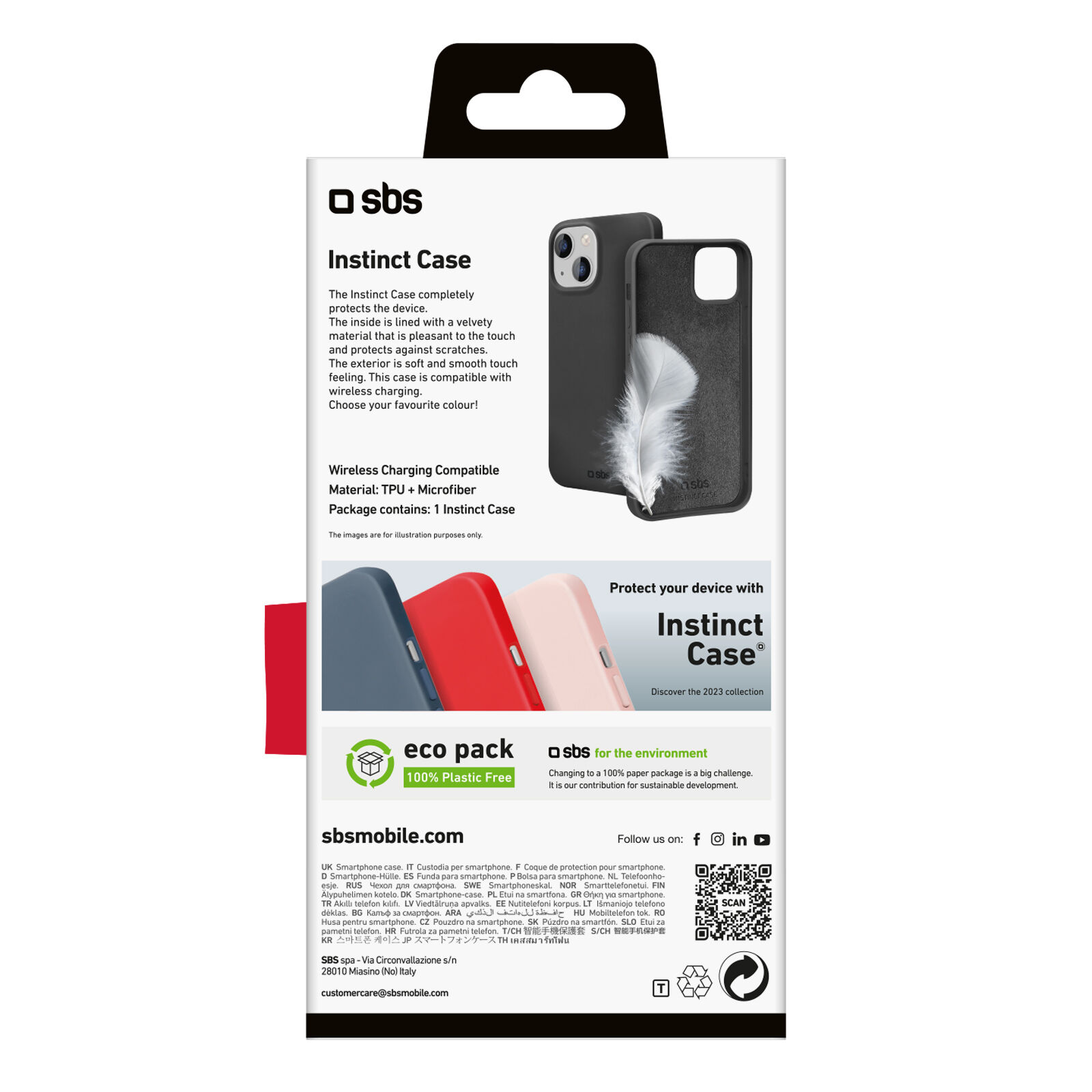 SBS TEINSTIP1561K, Cover, Apple, IPhone 15, 15,5 cm (6.1"), Schwarz