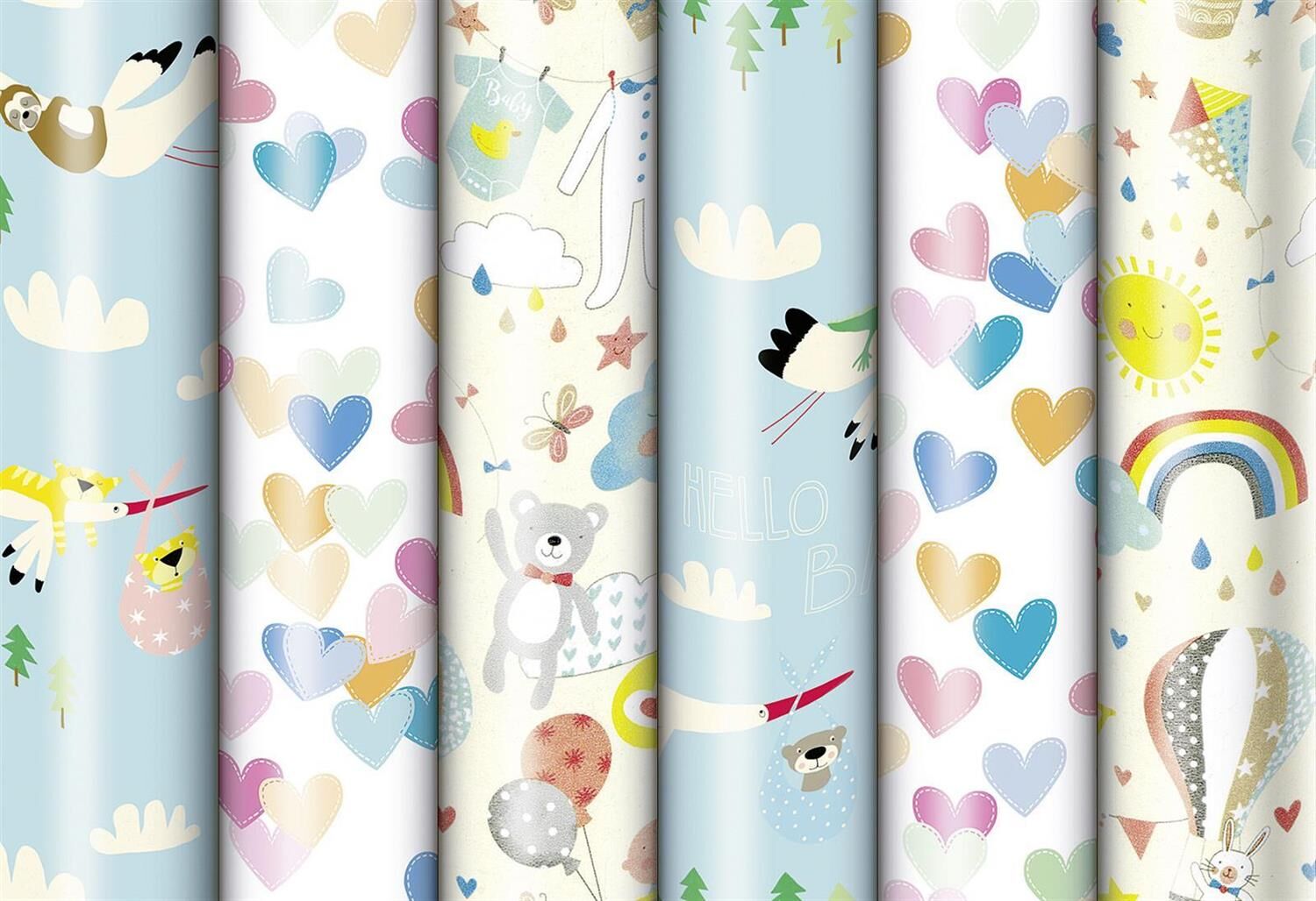 ZOEWIE Geschenkpapier Baby 200 x 70 cm