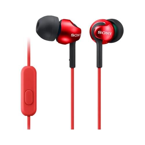Sony MDR-EX110AP - Ohrhörer mit Mikrofon - im Ohr - kabelgebunden - 3,5 mm Stecker - Rot
