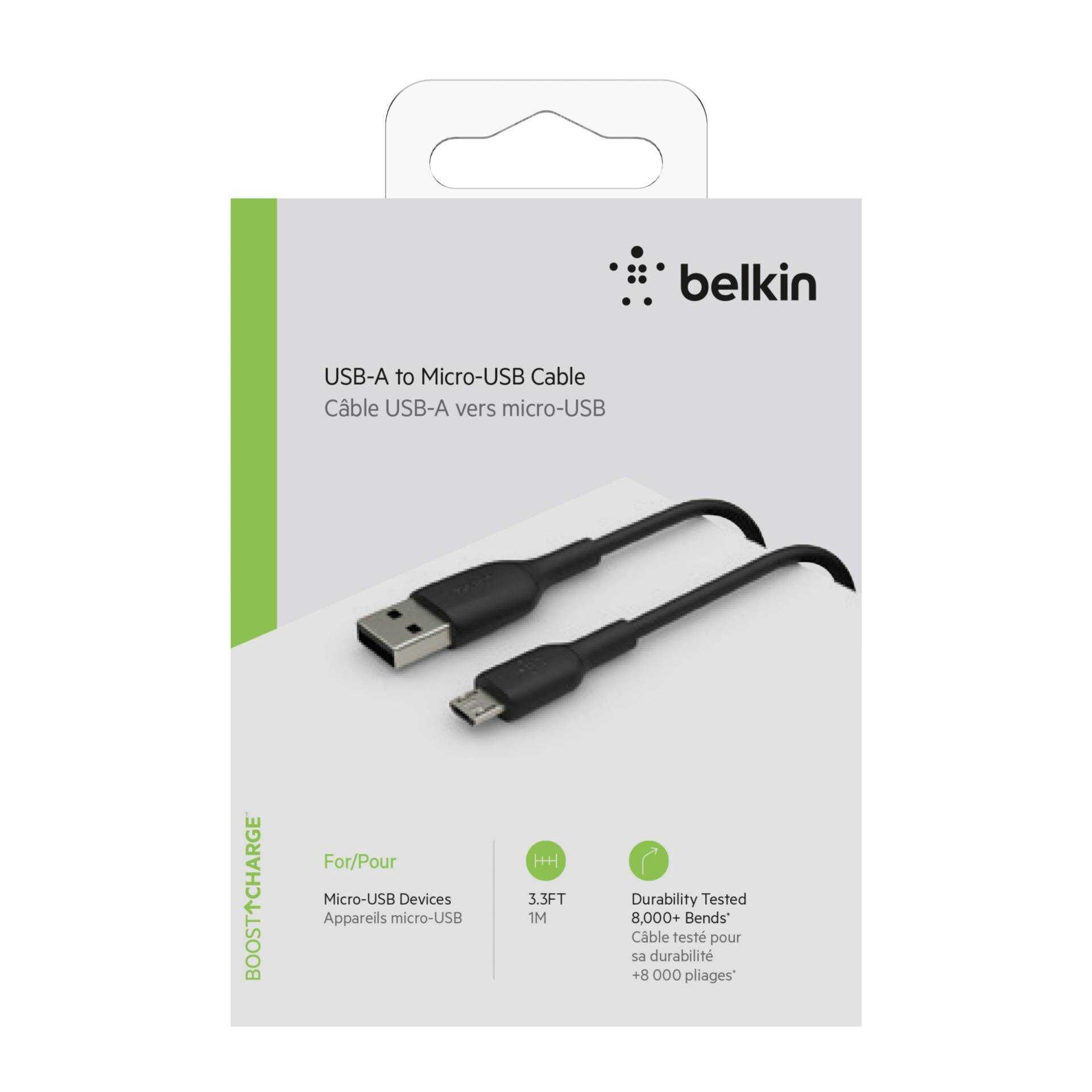 Belkin BOOST CHARGE - USB-Kabel - Micro-USB Typ B (M) bis USB (M) - 1 m - Schwarz