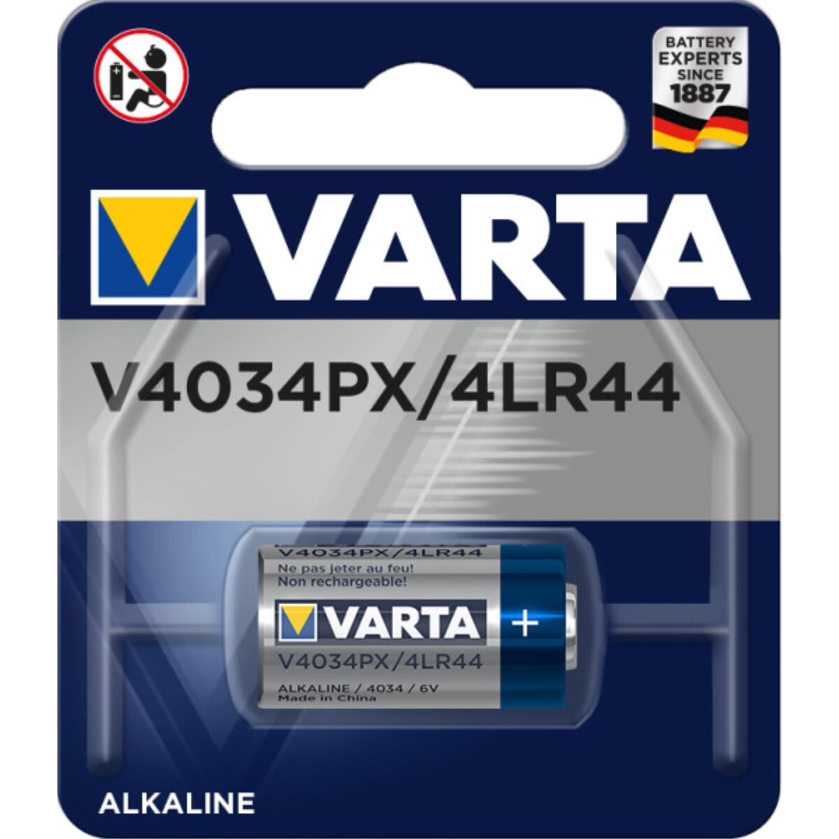 Varta ALKALINE Spec.V4034/4LR44 Bli1 Sonderbatterie 476 A Alkali-Mangan 6 V 170 mAh