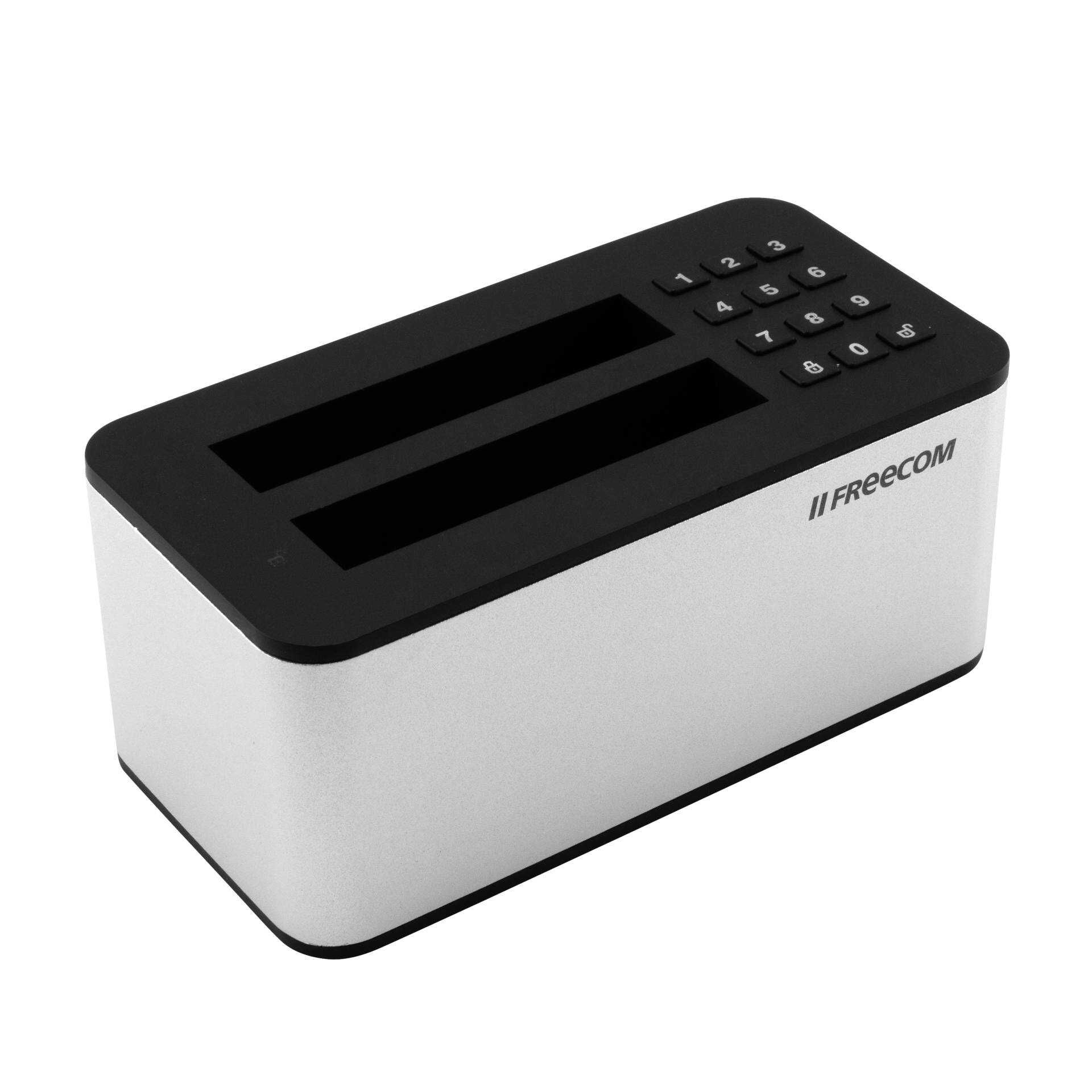 Freecom mDock - HDD-Dockingstation Schächte: 2 - 2.5" (6.4 cm) - USB 3.1 (Gen 1) - Schwarz, Silber