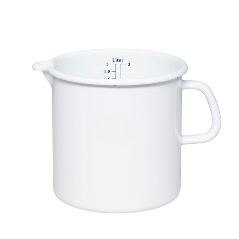 Riess Küchenmaß Ø16cm 3L Weiss Emaille