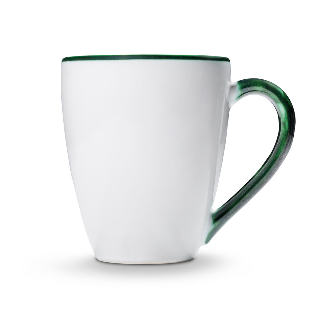 Gmundner Keramik Grüner Rand, Frühstücksbecher Max 0,3 Liter