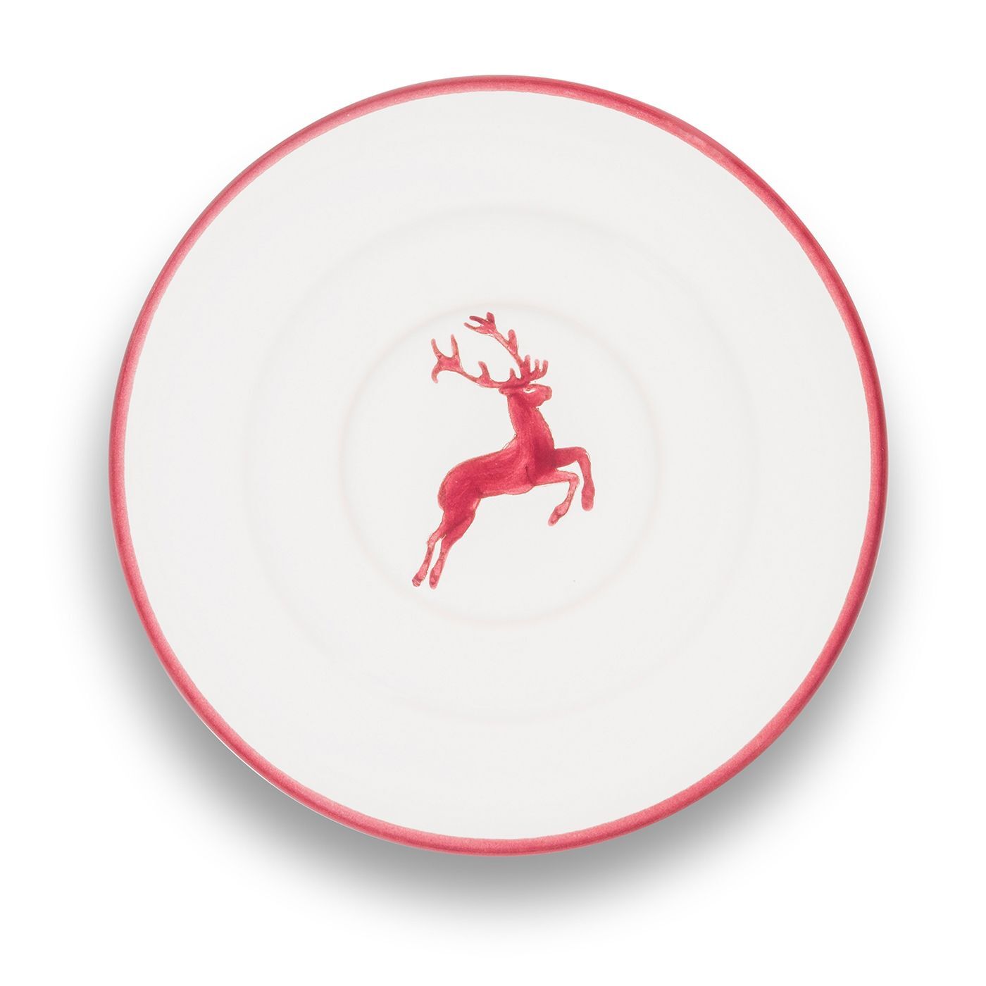 Gmundner Keramik Bordeauxr. Hirsch, Untert. Espresso Gourmet(Ø11cm)