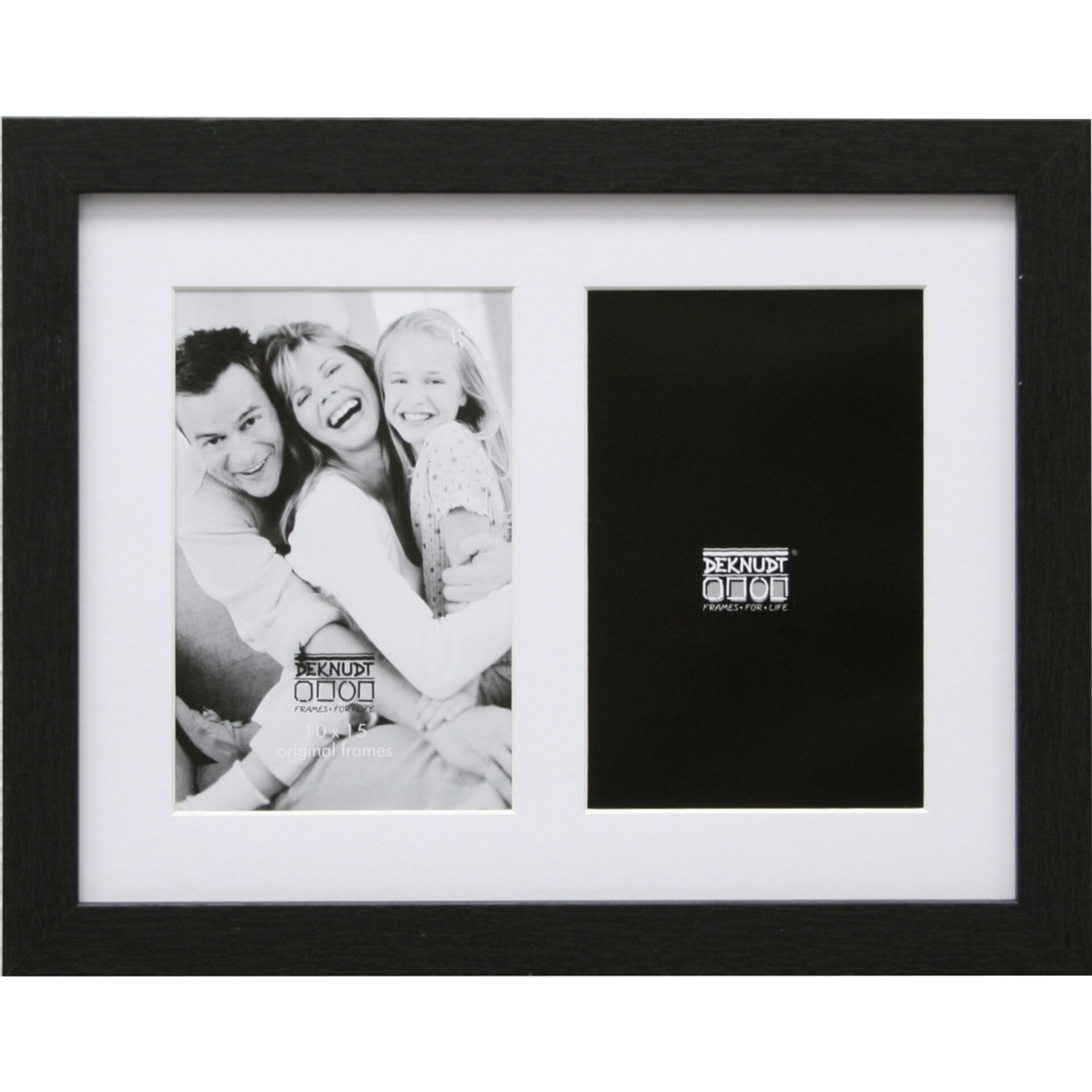 Deknudt S66KA2 Galerie   2x13x18 Holz schwarz mit Passepartout
