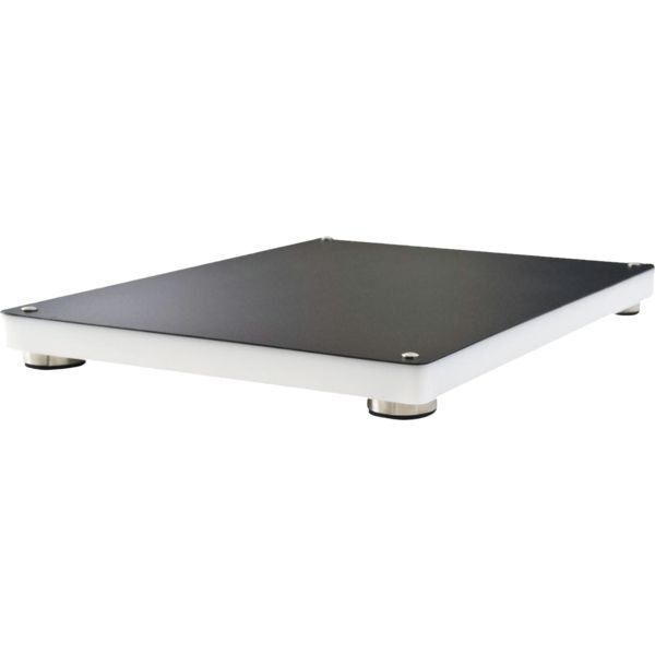 Schneidbrett weiß, mit Stahlfüße, mit 6 Auflagen Länge: 600 mm, Breite: 400 mm