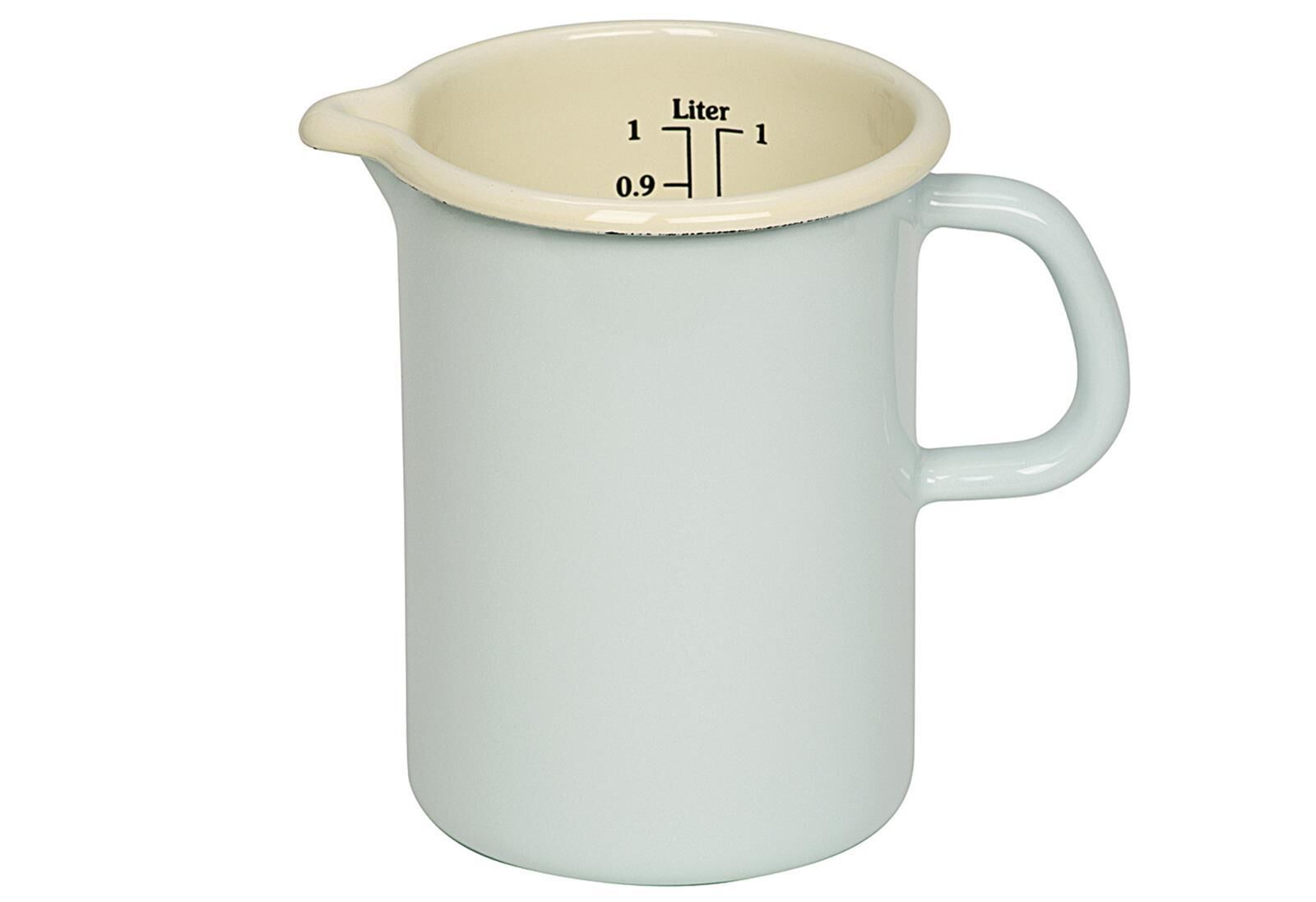 RIESS Messbecher emailliert 1 Liter türkis