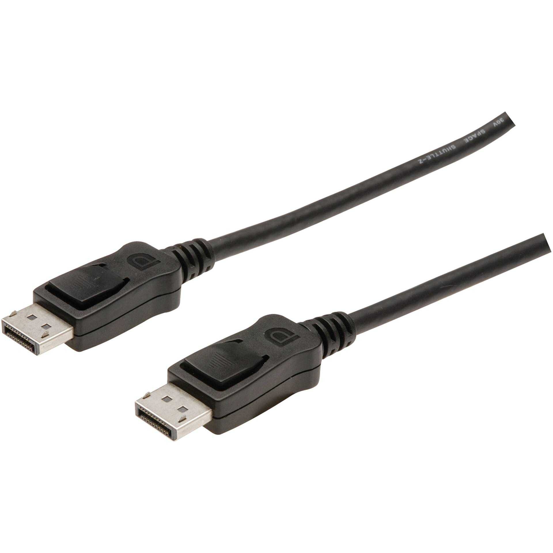 ASSMANN - DisplayPort-Kabel - DisplayPort (M) bis DisplayPort (M) - 2 m - geformt - Schwarz