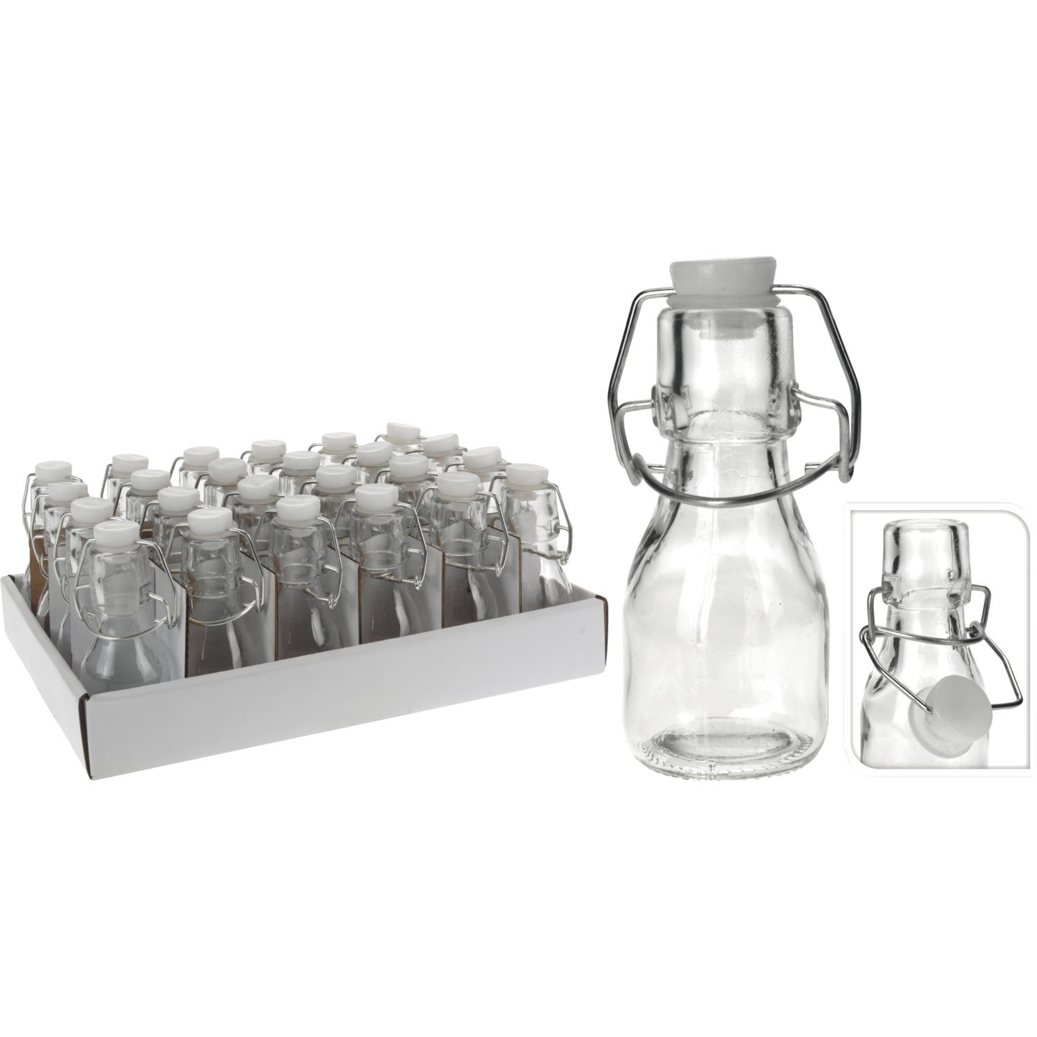 Flasche mit Bügelverschluss, Inhalt: 0,075 Liter