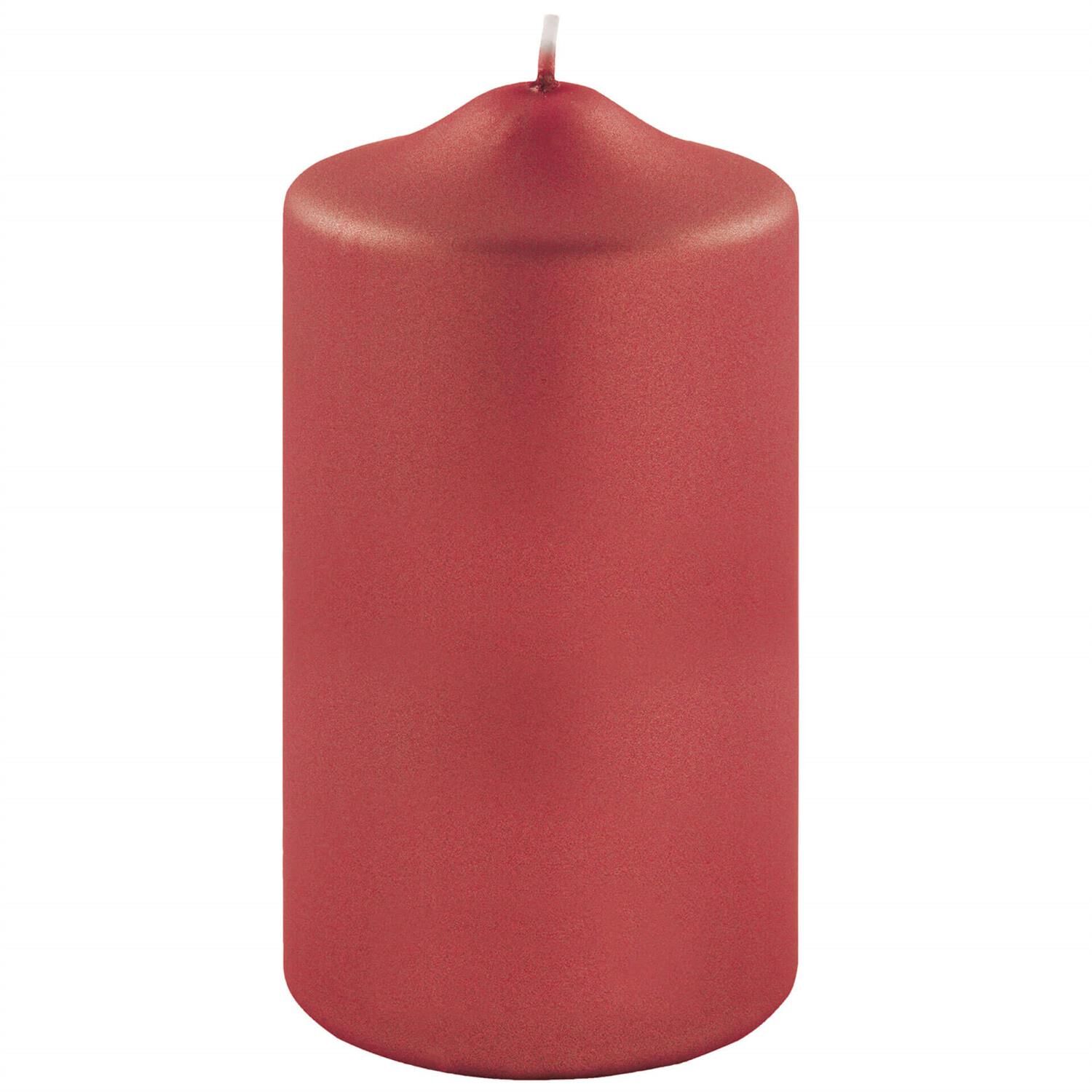 Fink Stumpenkerze  metallic rot