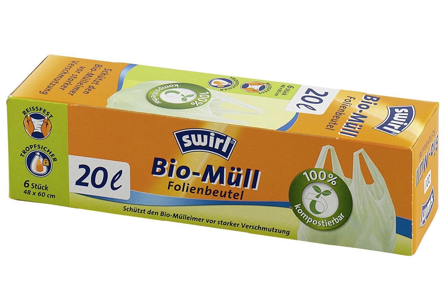 SWIRL Müllbeutel 45x24cm 20 Liter Rolle mit 6 Stück