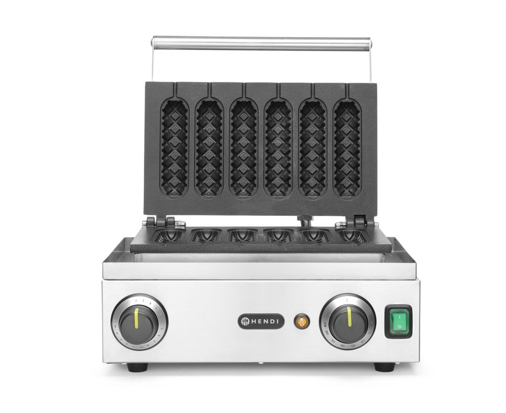 HENDI Waffeleisen 'Corn Dog', 230V/1550W, 390x378x(H)229mm