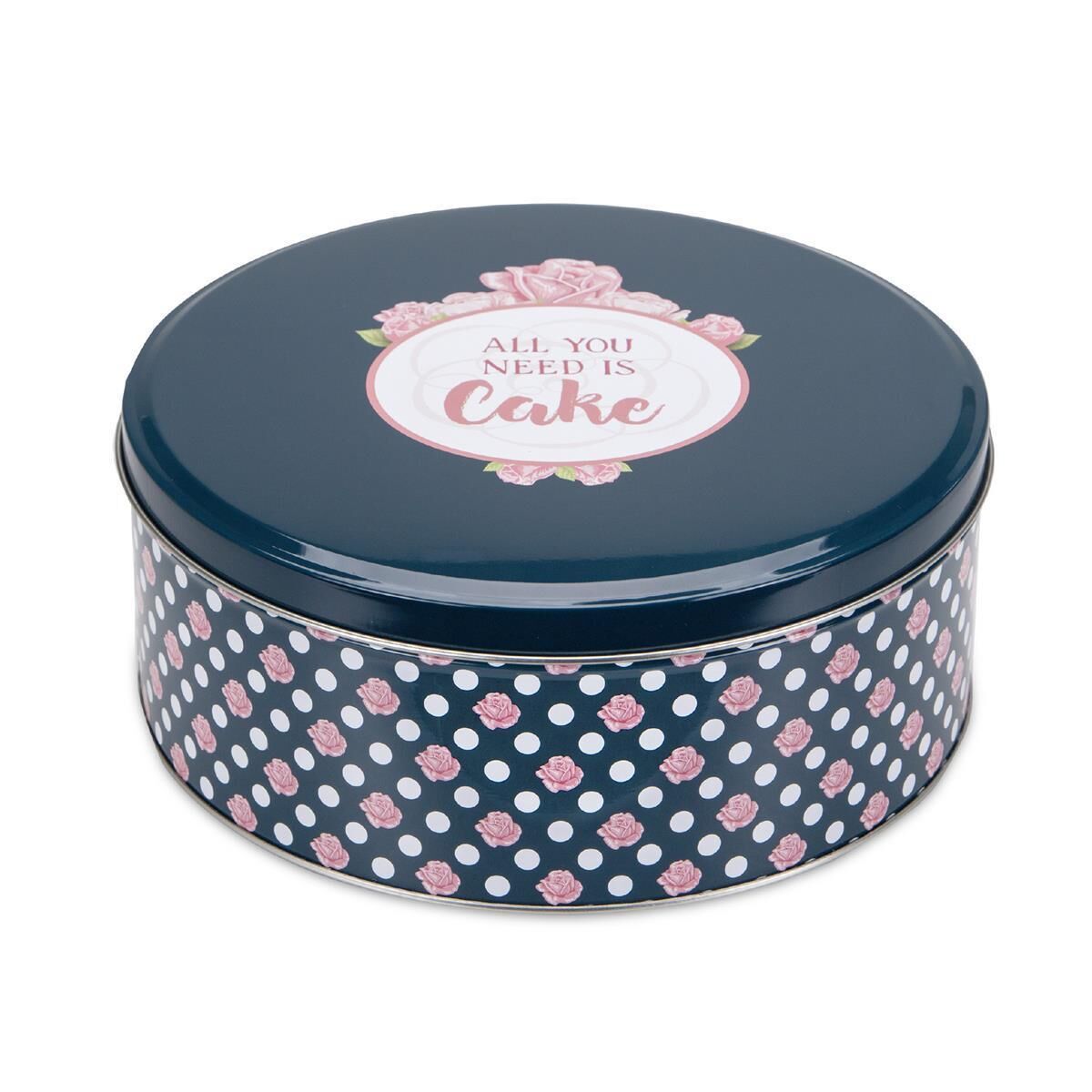 Städter Gebäckdose All you need is Cake Rund Weißblech Bunt 16,5 cm