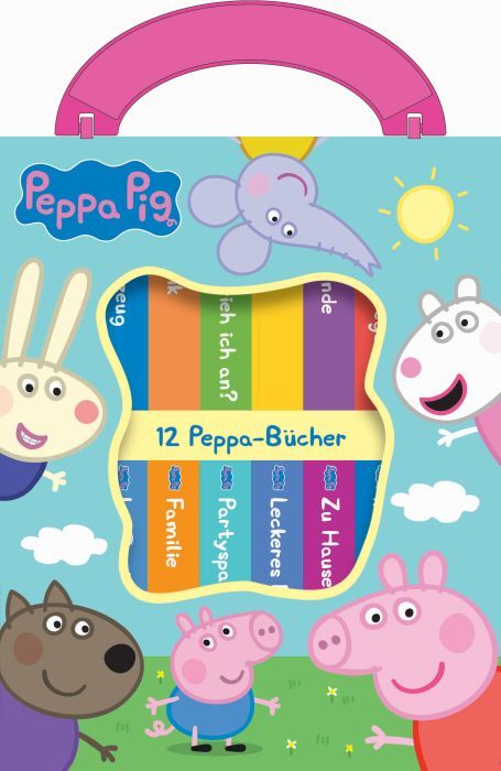 Phoenix Peppa Pig - Meine erste Bibliothek - Bücherbox mit 12 Pappbilderbüchern - Peppa Wutz 73356