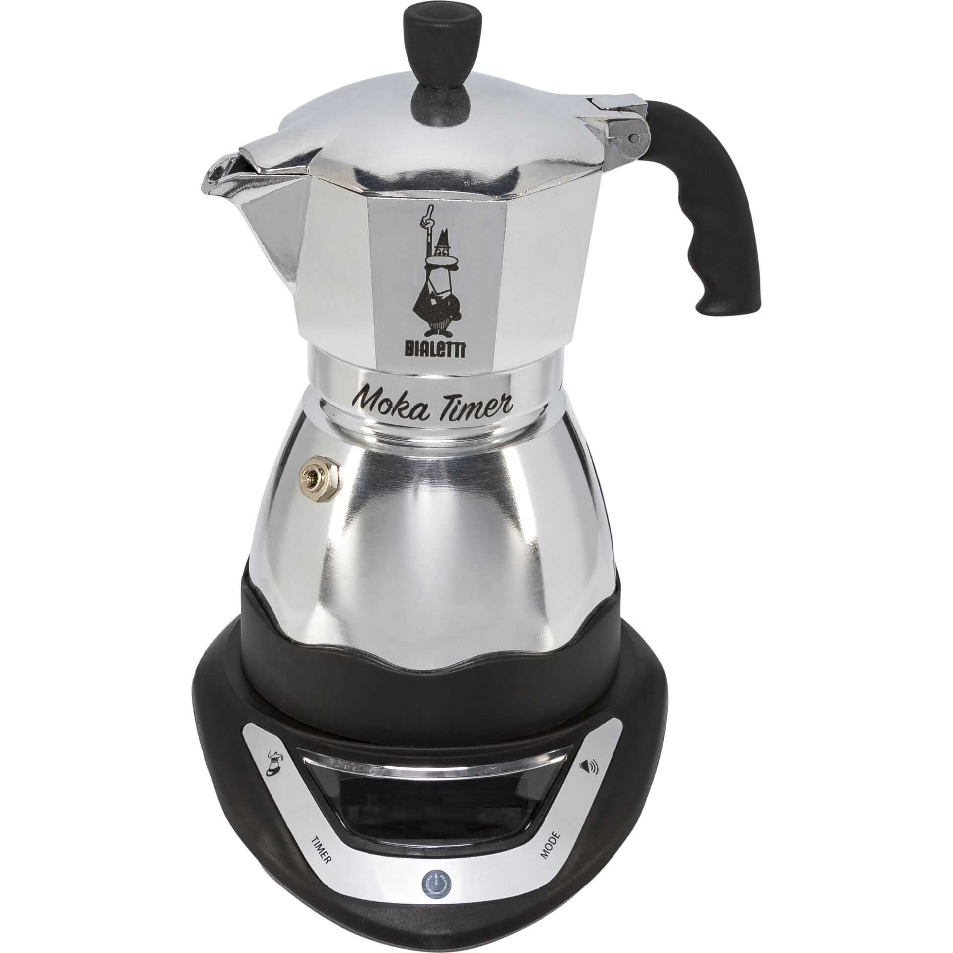 Bialetti Moka Timer - Elektrischer Perkolator - 3 Tassen - Schwarz