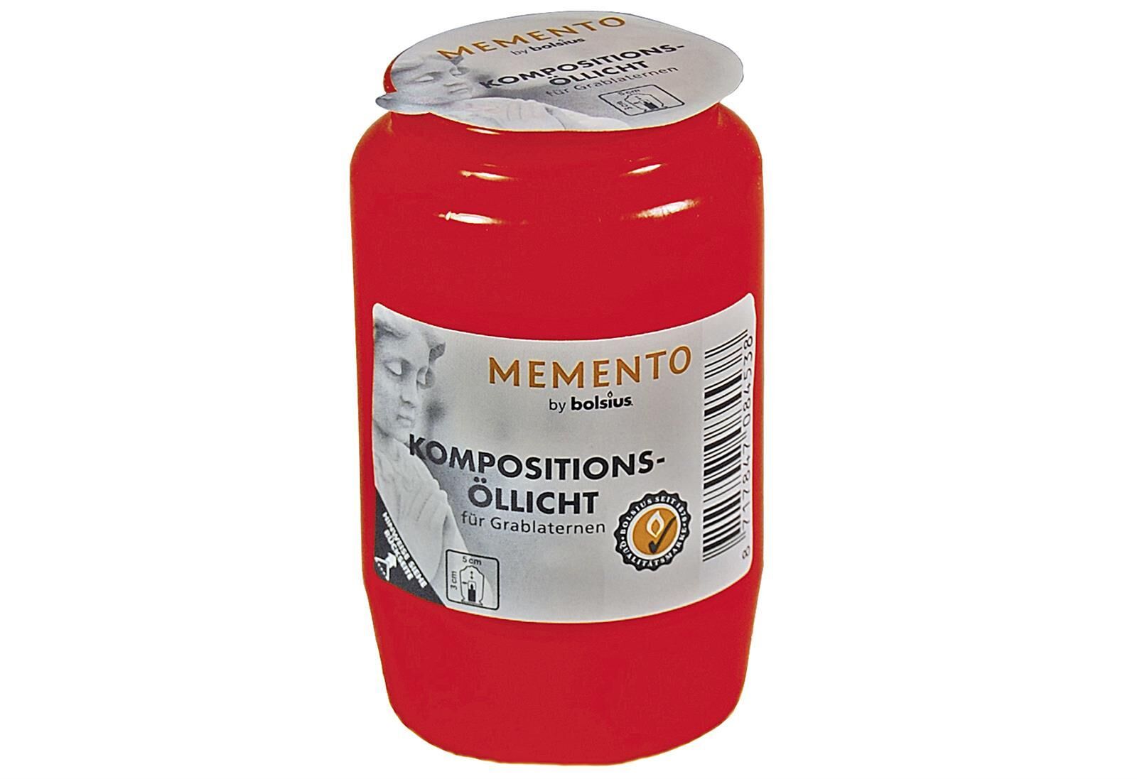 BOLSIUS Memento Kompositionsöllicht Nr. 3 rote Hülle