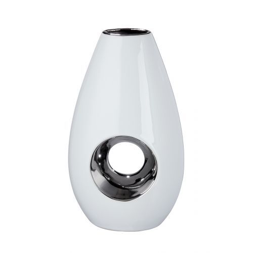 Gilde Glas Windlicht Wildblume Holzbasis