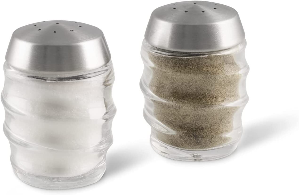 Cole & Mason Bray - Streuer Geschenkset, Glas/Edelstahl, 7,5 cm