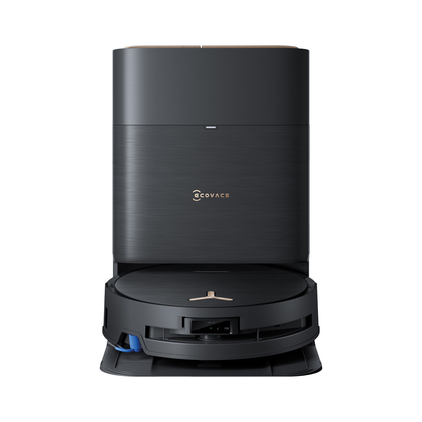 Ecovacs X9 PRO OMNI, Kombi, Schwarz, Rund, 0,22 l, 4 l, Walzenbürste & Seitenbürste